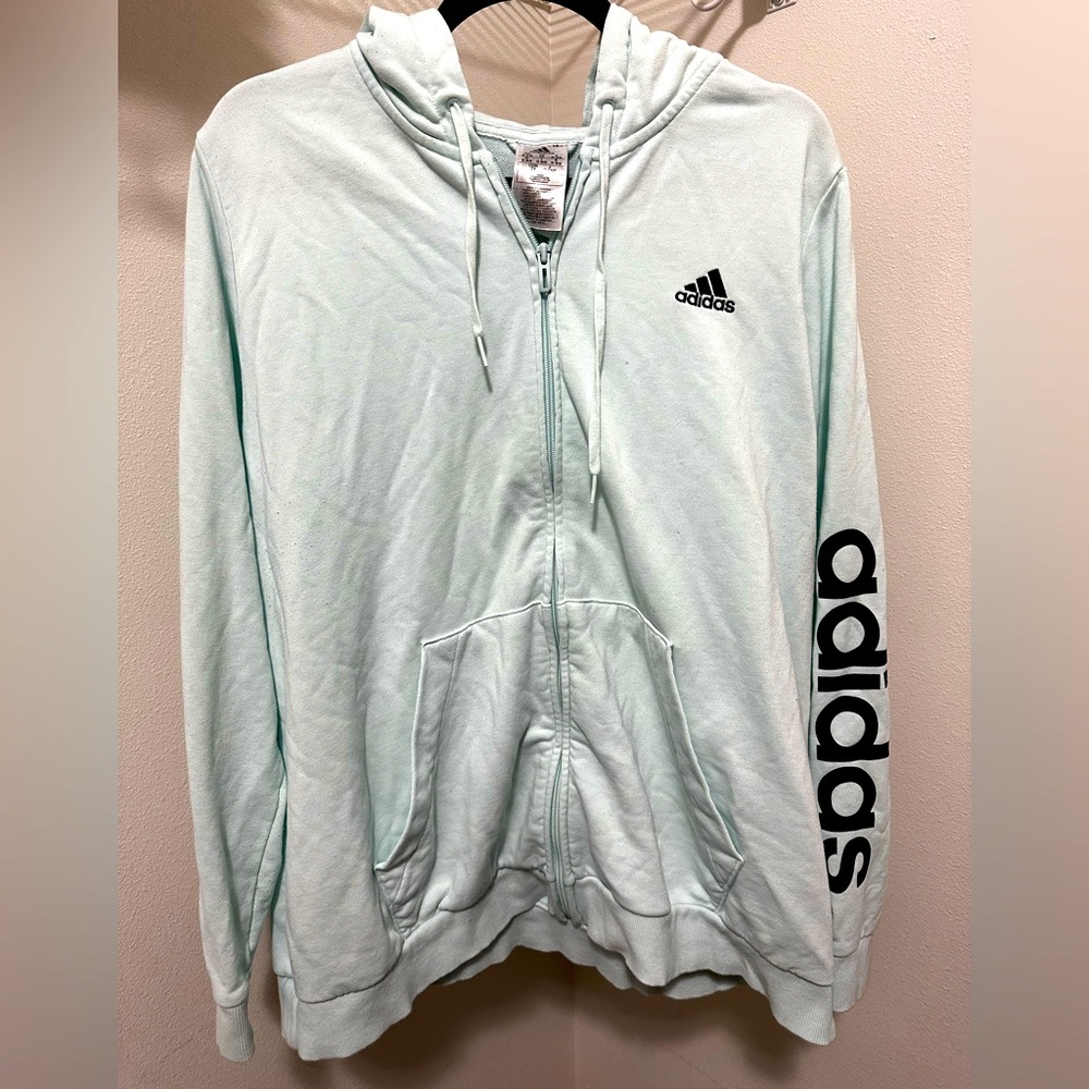 2X Women’s Aqua Addidas Zip-up hoodie